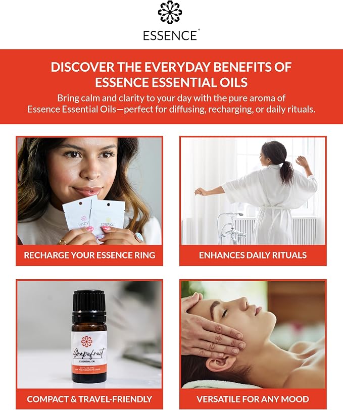 Essence Grapefruit Essential Oil, 5 ml | Aromatherapy Oil for Diffusers & Personal Use | Natural Fragrance for Relaxation, Clarity & Wellness | Made in USA | Fresh & Zesty Scent