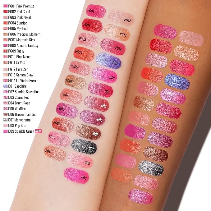 Oulac Infinity Moisture Shine Lipstick - High Shine Shimmery Finish, Super Creamy Texture, Medium to High Coverage - Gluten Free, PG10 Pink Moon