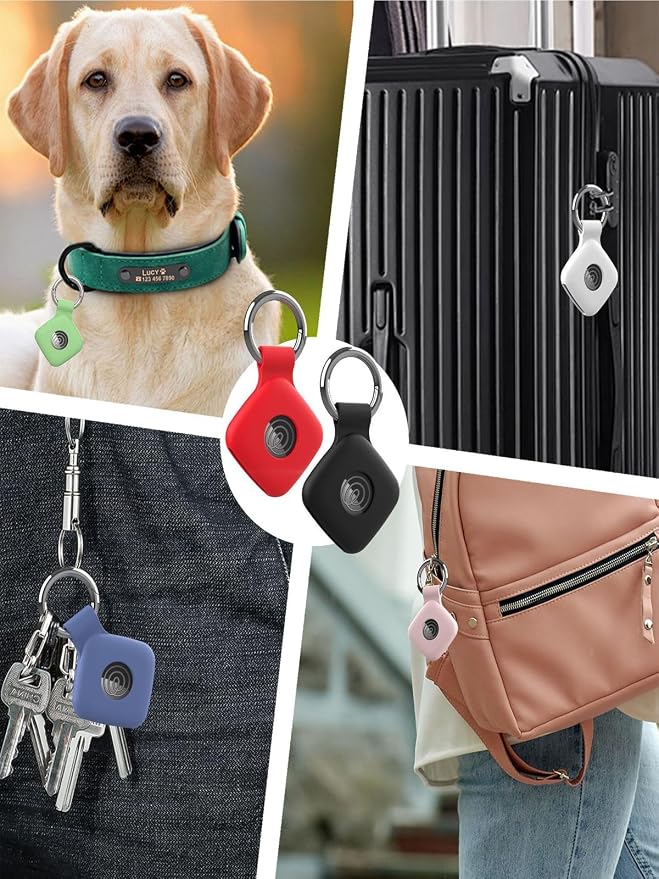 Case for UGREEN Tracker Tags, Shockproof Silicone Cover. | Shockproof & anti - slip, protects against scratches. Precise cutouts ensure full functionality. Purple(2 Pack).