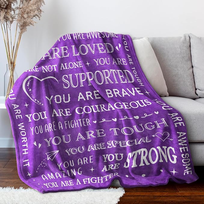Blanket Gifts for Women or Men- Get Well Blanket | Inspirational Gifts, Feel Better After Surgery Gift, Thinking of You Present for Mom Grandma Aunt Sister Friend, 80'' x 60''