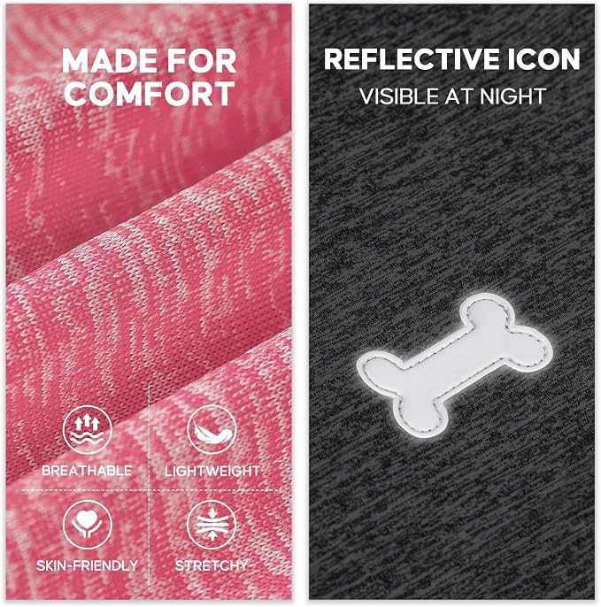 KYEESE 2Pack Dog Shirt for Small Dogs Sun Protection Tank Top for Summer | Reflective for Safety, Lightweight & Breathable, Shedding Control, Skin-Friendly for Sensitive Dogs, Easy On/Off, Quick Dry
