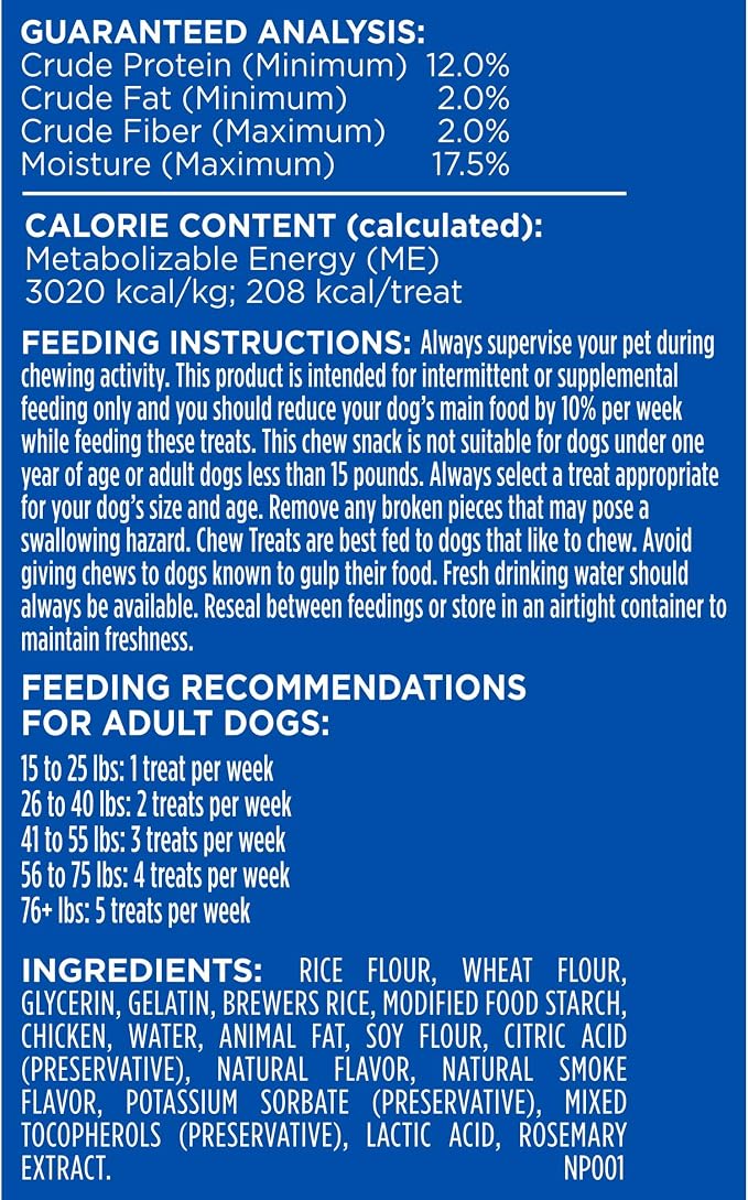 Milk-Bone Flavor Rolls Dog Chews, Chicken Doodle Dandy, 5 Count | 11-oz. bag, Rawhide-free dog chews, Made with real chicken