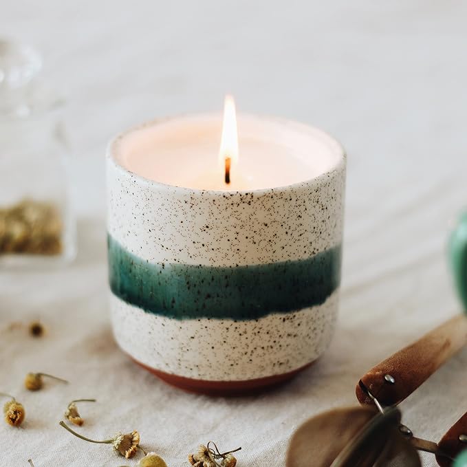 Hyggelight - The Growing Candle, Wild Flower Scented, 8.5oz Ceramic Pot, Single Wick Aromatherapy Candles, 100% Soy for Women and Men, Edith