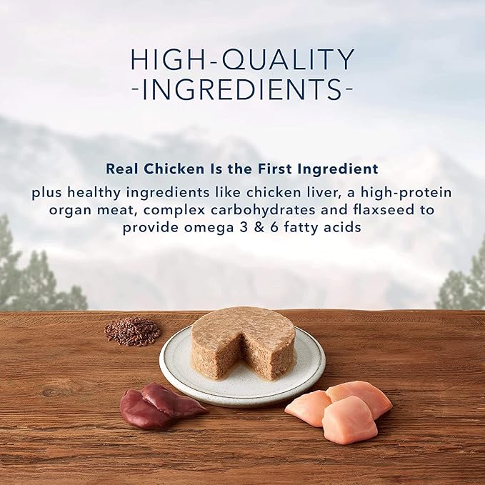 Blue Buffalo Wilderness High-Protein Grain-Free Wet Food for Adult Cats 7+,Chicken Recipe,5.5-oz.,(Pack of 48)