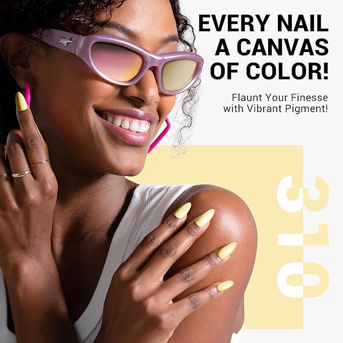 MelodySusie Thick Yellow Gel Nail Polish,0.5fl oz Pastel Soak Off UV LED Creamy Yellow Gel Polish Gift for Women Nail Art Manicure Salon DIY Nail Design Decoration at Home-310-A1902