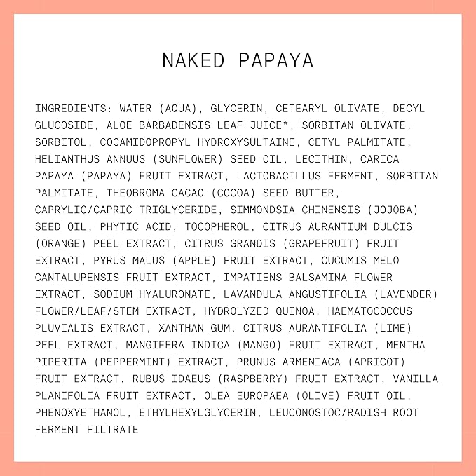 Kinship Naked Papaya Hydrating Gentle Cleanser | Natural Cream Face Wash | Vitamin E, Jojoba Oil Facial Cleanser | Makeup Remover | Sensitive Skin Care (5.25 Oz)