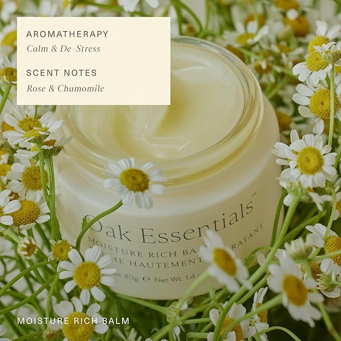 Oak Essentials Moisture Rich Balm | Nourishing Face Balm with Sea Buckthorn & Borage Seed Oil to Help Support Collagen and Deep Hydration, 1.4 Oz