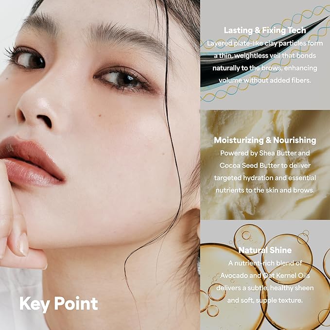 ENTROPY MAKEUP Tough Brow Finisher, 2-In-1 Brow Tint Mascara with Built-In Comb, Skinny Brush, Long-Lasting, Lightweight, Natural Hold and Soft Tint, Mocha Mousse