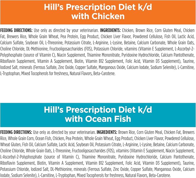 Hill's Prescription Diet k/d Kidney Care Cat Food Starter Kit Variety Pack | #1 Veterinarian Recommended, 5.25 oz. Dry Food (2), 5.5 oz. Cans (2), 2.9 oz. Cans (4)