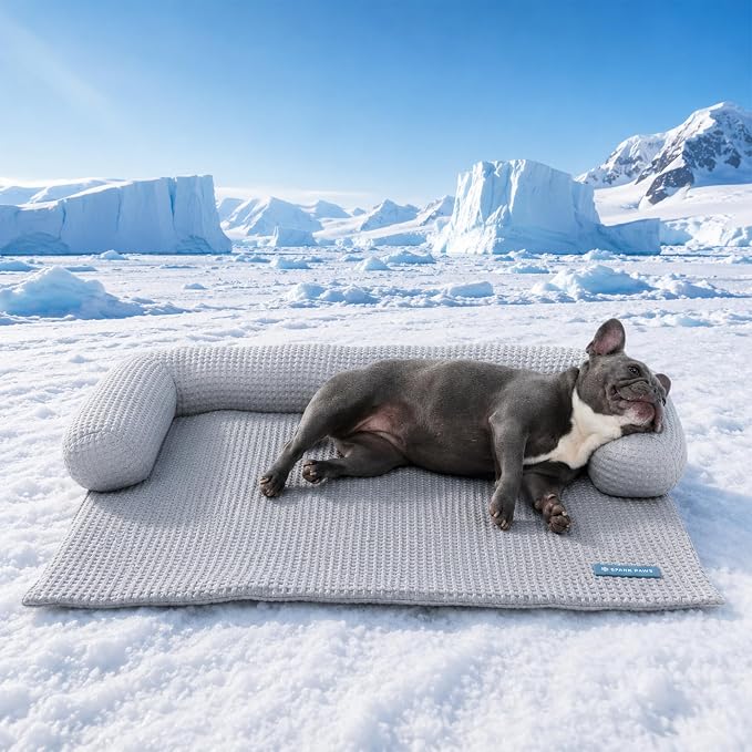 Spark Paws Cooling Couch Cover Dog Bed, Furniture Protector Mat | Non-Toxic Washable Pet Cooling Pad for Large, Medium and Small Dogs