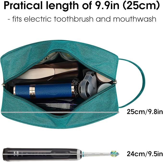Narwey Travel Toiletry Bag for Women Traveling Dopp Kit Men Travel Bag for Toiletries Cosmetic Bag Makeup Bag Medicine Bag for Traveling (Teal)