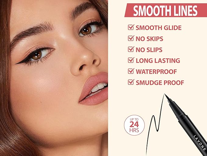 LAVONE Hair-Like Eyebrow Pen Makeup kit, Eyebrow Pencils for Women with Waterproof Microblading Eyebrow Pencil, Eyebrow Pomade, Eyeliner and Eyebrow Brush, Create Full, Natural Brows,Taupe