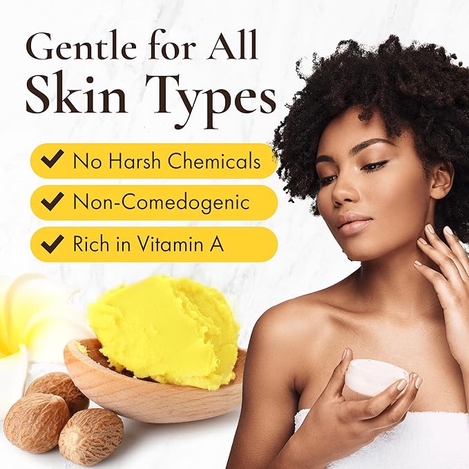 HalalEveryDay Yellow Shea Butter from Ghana, Raw Unrefined African Shea Butter for Skin & Hair, 100% Pure Natural Moisturizer for Body, Face & DIY Beauty, 24 oz