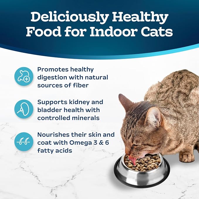 Blue Buffalo Tastefuls Salmon Adult Indoor Dry Cat Food, 10 lb | Salmon & Brown Rice Recipe, Kidney & Bladder Health, Antioxidant-Rich LifeSource Bits