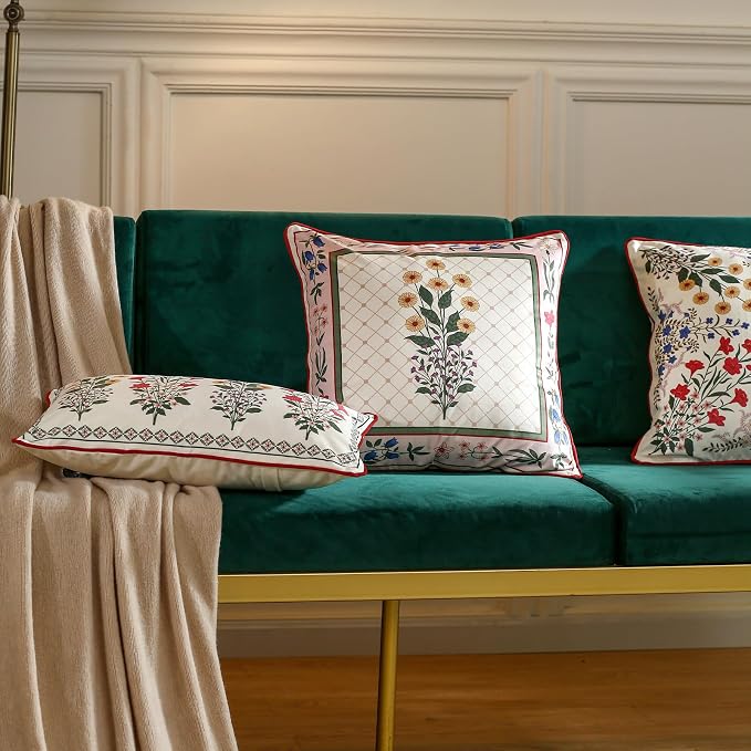 Designer Vintage Velvet Throw Pillow Cover,Set of 3-Bertina ABC | Pillow Cover,Concealed Zipper Design,Dragonfly Pattern,Sofas,Bedroom,Living Room,Lounge Chairs,All Season Home Decor