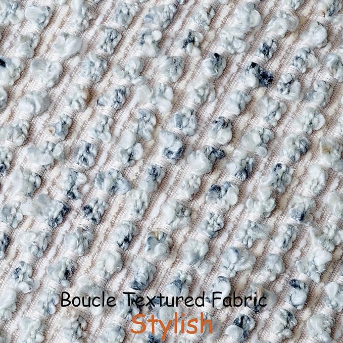 20x20 Blue Throw Pillow Cover Textured Boucle Striped Chic Morden Boho Accent Farmhouse Square Decorative Couch Pillow Cover for Home Decor Bed Sofa Living Room