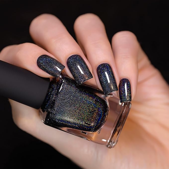 ILNP Black Magic - Deep Black Holographic Nail Polish