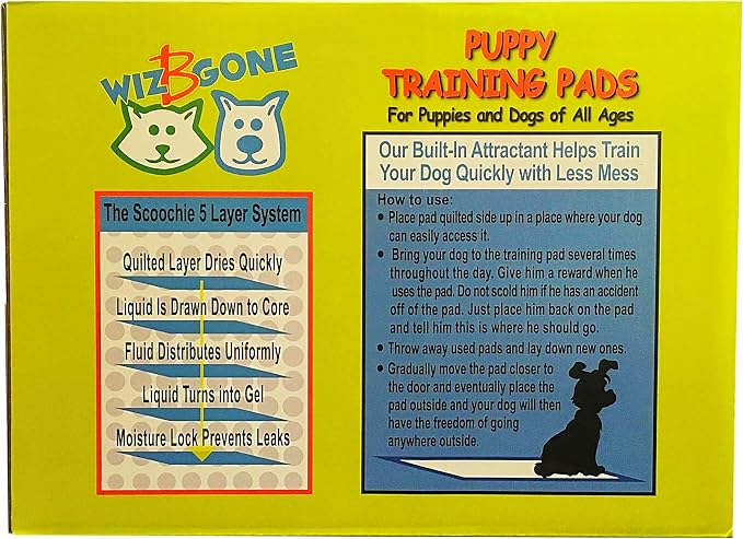 Scoochie Pets Large Dog Training Pads, 22 x 22, 100 Pack | Absorbent Sheets for Adult & Young Pets, Leak-Proof Pee Pads, Convenient Box, Ideal for Home & Travel