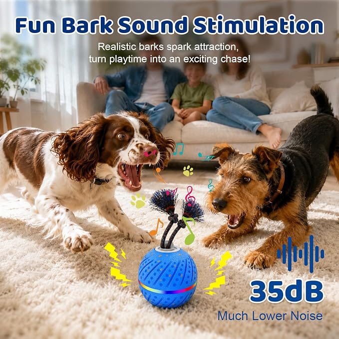 Smart Interactive Dog Toys Ball for Aggressive Chewers Medium Large,E-TPU