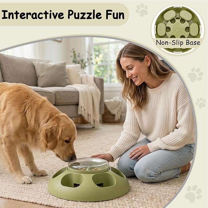 ABULL Interactive Dog Puzzle Toy - Treat Dispenser & Slow Feeder
