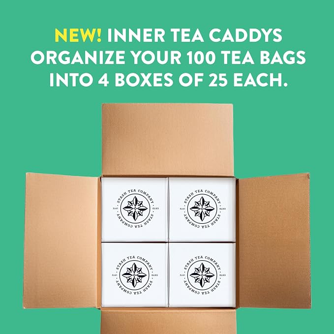 Stash Tea Earl Grey Black Tea, Box of 100 Tea Bags (Packaging May Vary)