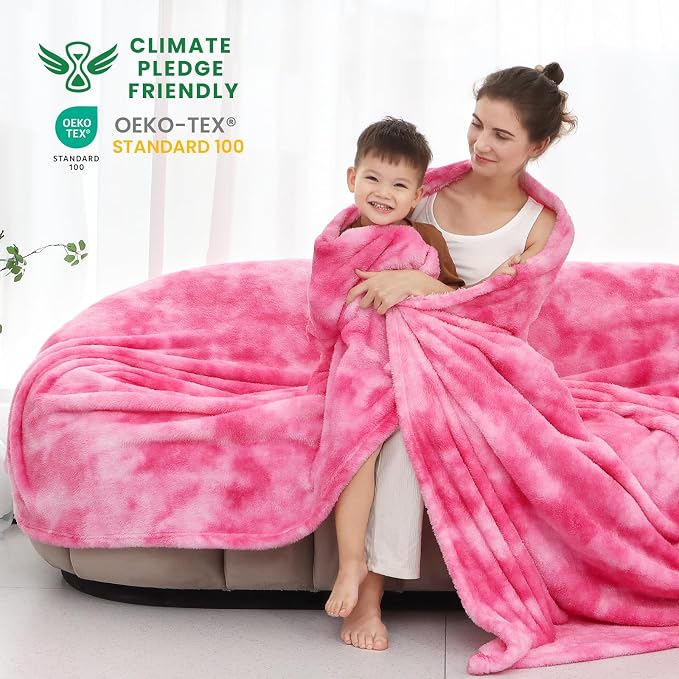 Cute Pink Blanket for Teen Girls Women, Y2K Aesthetic Throw Blanket, Room Decor Cute Stuff for Teen Girls, Soft Fuzzy Comfy Blanket for Bed Couch, Birthday Gifts for Teen Girls Women