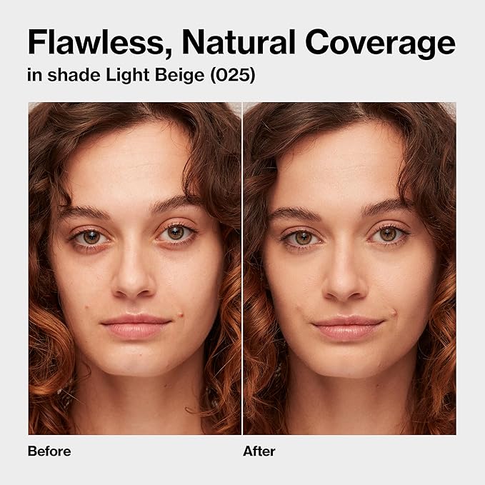 Revlon ColorStay Skin Awaken 5-in-1 Concealer, Lightweight, Creamy Longlasting Face Makeup with Caffeine & Vitamin C, For Imperfections, Dark Circles & Redness, 025 Light Beige, 0.27 Fl Oz
