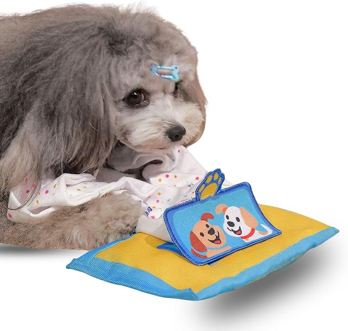 Interactive Dog Puzzle Toy | Anti-Boredom & Mental Stimulation | Snuffle Mat for Dogs | Slow Feeding & Enrichment Game | Small, Medium Dogs | Pizza, Bowling or Tissue (Tissue)
