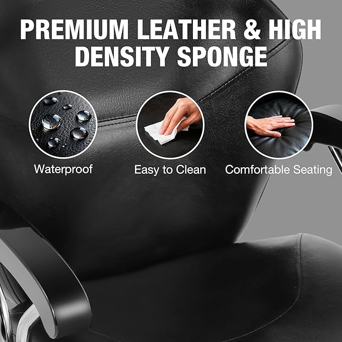 Barber Chair with Heavy Duty Hydraulic Pump, All Purpose 360 Swivel Reclining Salon Styling Chair, Durable Steel Frame Spa Beauty Equipment for Professional Barbershop Hair Stylists & Home Use