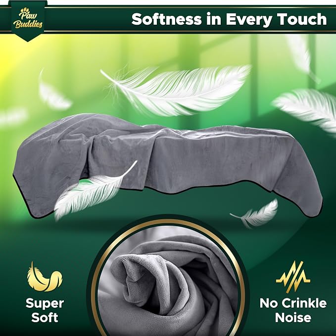Paw Buddies Waterproof Blanket King Size 80"x90" for Dogs, Pets, Bed & Couch, Reversible Velvet-Feel Throw, Leakproof Machine Washable Furniture Protector + Bonus Small Blanket