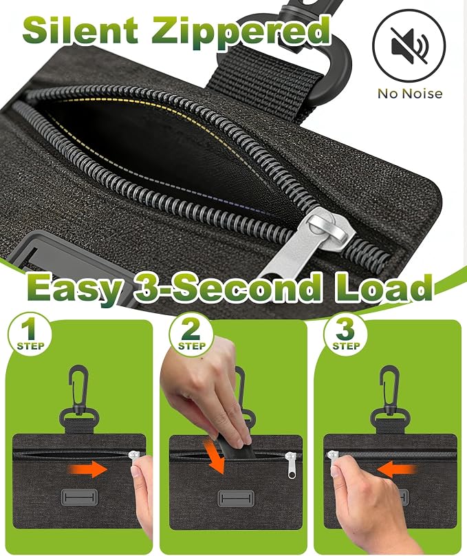 Charmount 200 Pack Dog Poop Bags Rolls with Zippered Pouch Dispenser Holder | Extra Thick Leak-Proof Unscented Waste Bags, Coreless Easy Load for Small to Large Dogs