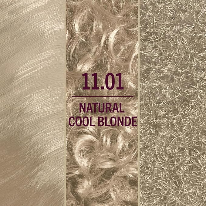 Schwarzkopf Keratin Blonde Hair Dye, 11.01 High Lift Natural Cool Blonde, Professional Quality Permanent Hair Color, Bond Enforcing System, Pre-Color Serum & Conditioner Included