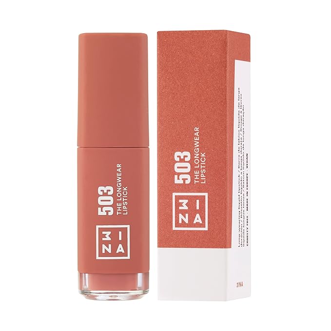 3INA The Longwear Lipstick - Matte Lipstick for Women - Moisturizing with 12-Hour Long Wear - Transfer-Proof and Highly Pigmented - 503-0.23 oz
