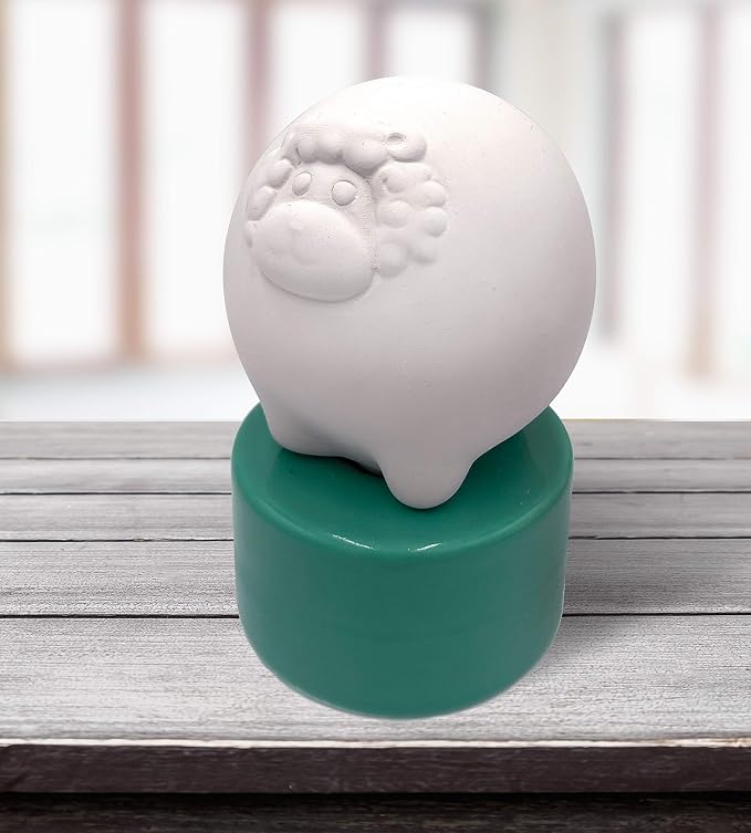 Wild Essentials Counting Sheep Ceramic Aromatherapy Wicking Diffuser for Essential Oils and Fragrance, Non-Electric Air Freshener for Bedroom, Office, Bathroom, 5 inches tall