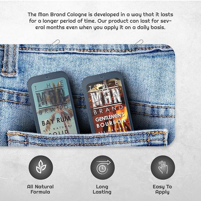 Solid Cologne Set with Bay Rum Solid Cologne, Bourbon Solid Cologne, Woodsman, and Life of the Party Solid Cologne - (Wolfpack Solid Cologne Sampler - 4 Pack - 0.75 oz each)