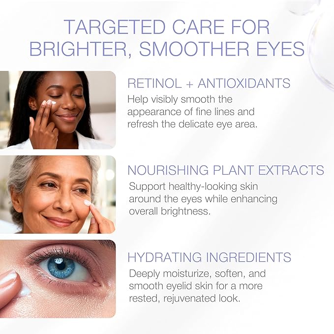 YOUN Beauty Retinol Eye Cream by Plastic Surgeon Dr. Anthony Youn | Paraben-Free Night Eye Cream with Liposomal Retinol & Hyaluronic Acid | Under Eye Cream for Hydration and Skin Firming, 1 Fl Oz