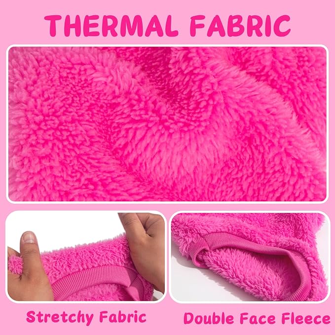 2 Pieces Dog Sweaters for Small Dogs Girl Fall Winter Warm Puppy Clothes Fleece Chihuahua Sweater Cute Small Pet Clothes for Puppy Cat, Medium