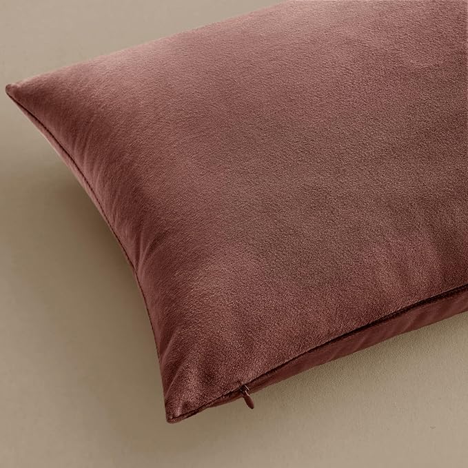 MIULEE Velvet Throw Pillow Covers 20x20 Inch Pack of 2 Jam | Soft Solid Decorative Pillow Covers, Modern Luxury Home Decor, for Couch Chair Sofa Bedroom Livingroom