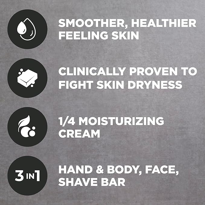 Dove Men+Care Hidratante Coco + Cítricos Hand & Body Face + Shave Bar 6 Count for Hydrated Skin 3.75 oz