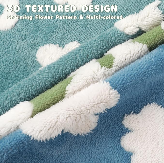 Luciphia Waterproof Dog Blanket for Large Dogs Cats Soft Reversible Fleece | Puppy Pet Blanket, Indoor Cats, Washable Cute Cozy Throw, Bed Cover, Couch Furniture Protector Gift(85" x 57", Green)