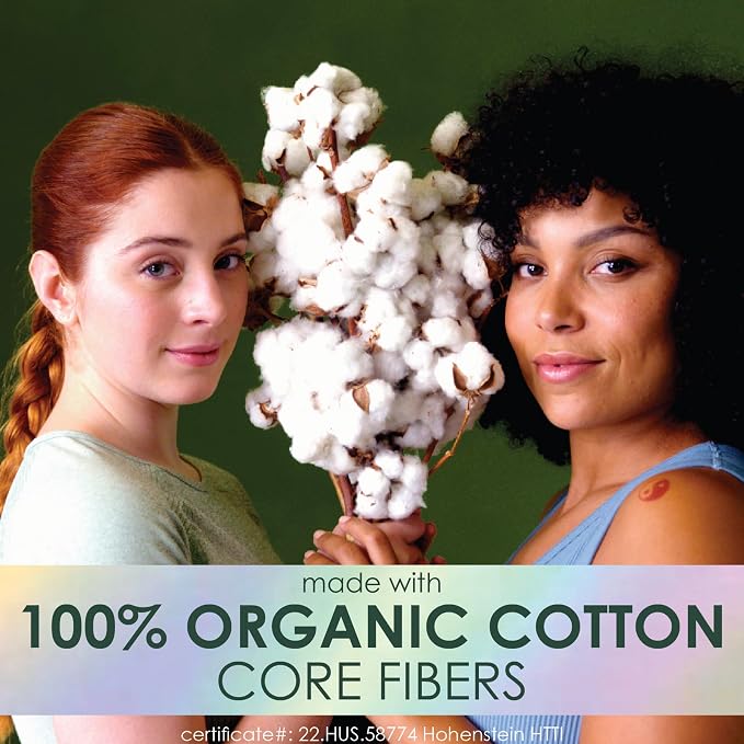 L. Cotton Tampons Light/Regular Absorbency Multipack, Contains an Organic Cotton Core, Made Without Synthetic Pesticides, or Fragrances, 84 Count