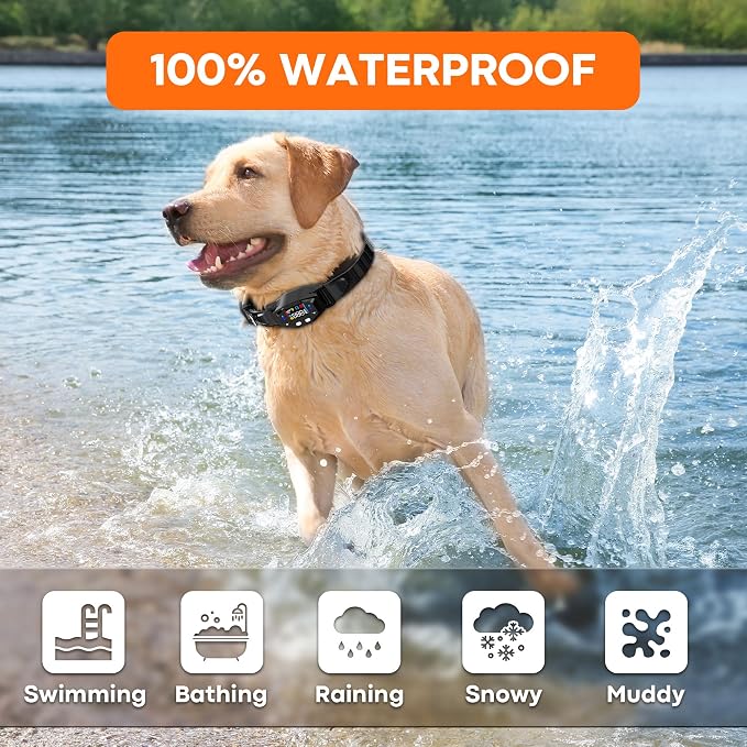 GPS Wireless Dog Collar Fence System, Electric Fence for Dogs with UBLOX Chip, 55-6000FT Range, 4-Zone Progressive Correction & 3 Modes, IPX7 Waterproof GPS Dog Collar for Outdoor Use