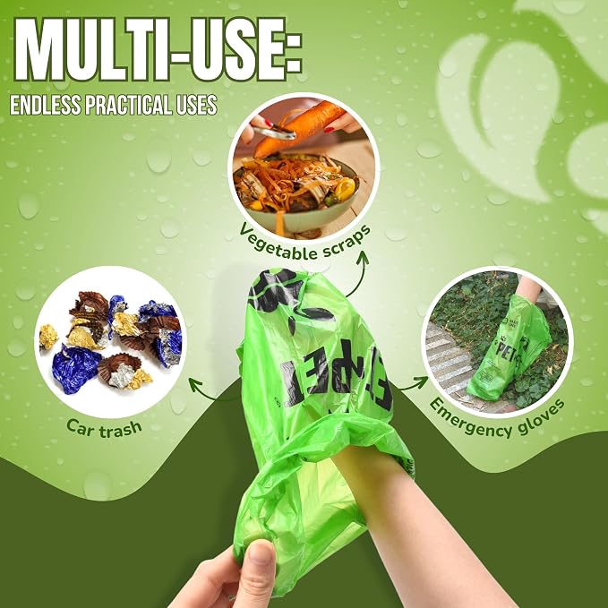 Pet N Pet Poop Bags for Dogs, 1080 Count, Plant Based, Unscented, Green | USDA Certified, 41%, Doggy, Leak-Proof, Refill, Waste, Tear-Resistant, Easy-Tear Design, dog waste bags