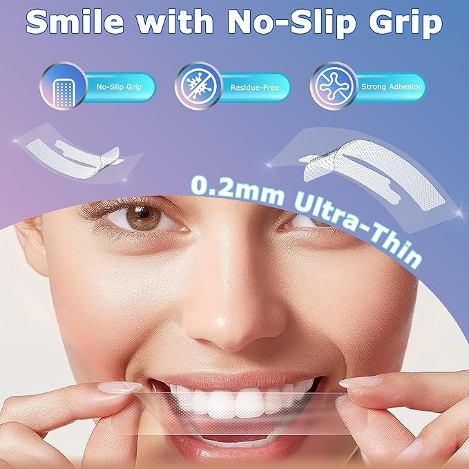 HanrayCare Premium Teeth Whitening Strips, Ultra-Thin, No Residue, Non-Slip, Enamel-Safe, Dentist Formulated for Professional Whitening at Home, 30-Min Fast Results, Deep Stains Removal Efficiently