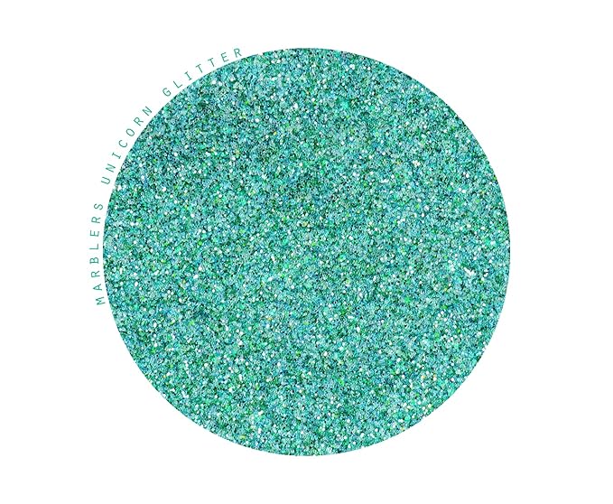 MARBLERS Holographic Face & Body Glitter [Unicorn Teal] 0.18oz (5g) | Fine | Non-Toxic | Vegan | Cruelty-Free | Festival, Rave & Party Makeup | Eye, Hair, Nail Polish, Eyeshadow | Nail Art | Gel Nail