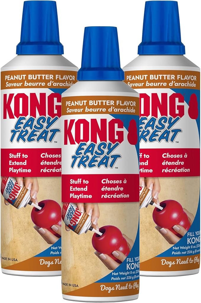 KONG Easy Treat Peanut Butter Dog Paste 3-Pack – Mess-Free Stuffing Treat
