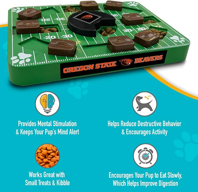Pets First NCAA Oregon State Beavers Puzzle Toy, Puzzle Treat Dog Toy, Interactive Dog Treat Toy, Dog Puzzle Feeding Slow Toy