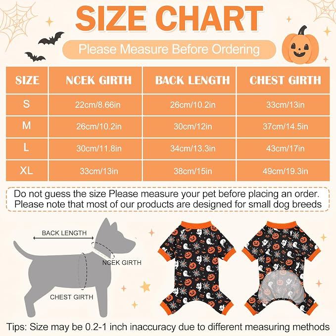 Dog Halloween Pajamas for Small Medium Dogs Halloween Pjs Pink Bow Dog Onesie Breathable Puppy Pj Pet Stretchy Soft Sleepwear for Spring Summer Costume-S