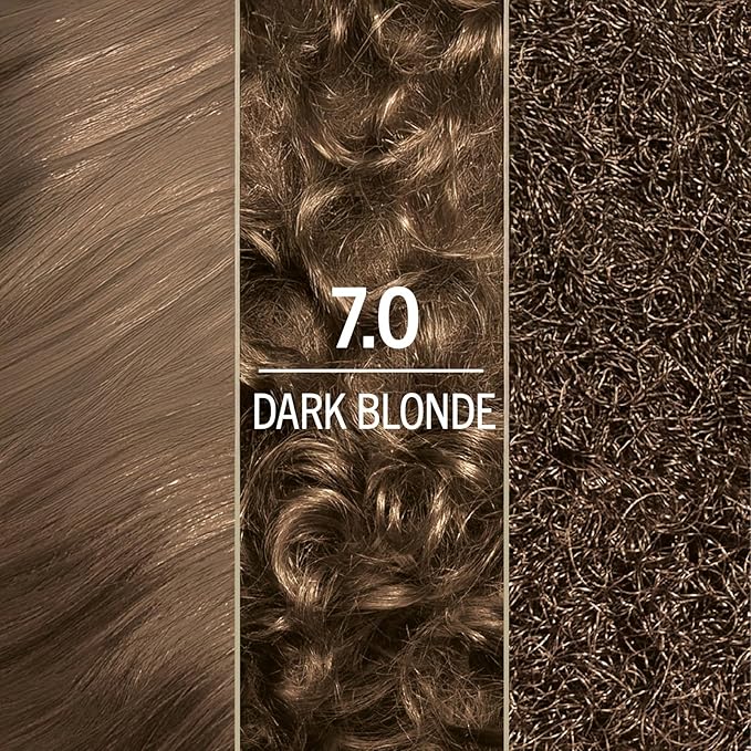 Schwarzkopf Keratin Blonde Hair Dye, 7.0 Dark Blonde, Professional Quality Permanent Hair Color, Bond Enforcing System Helps Prevent Breakage*