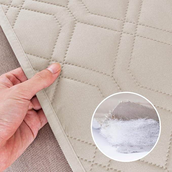 PrinceDeco Couch Cover for Dogs Waterproof Blanket Sofa Covers Washable Dog Couch Cover for 3 Cushion Anti-Slip Sofa Slipcover for Furniture Sofa, Crate, RV Seats,Car, Pet (30.5x82 Inch,French Oak)